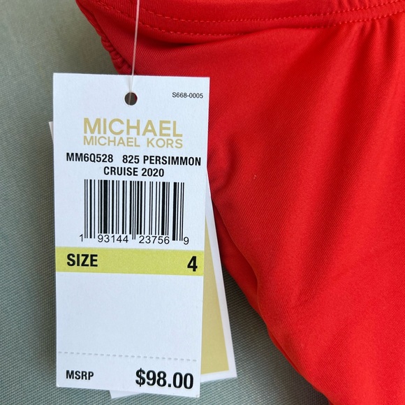 Michael Kors Red One Piece Bathing Suit NEW! - Picture 3 of 4